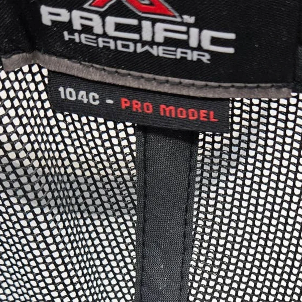 Pacific Headwear 104C Trucjer Cap Gray Black Payler Mesh Back Snap‎ Back